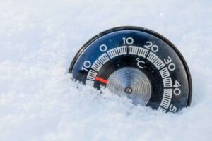 neve e termometro